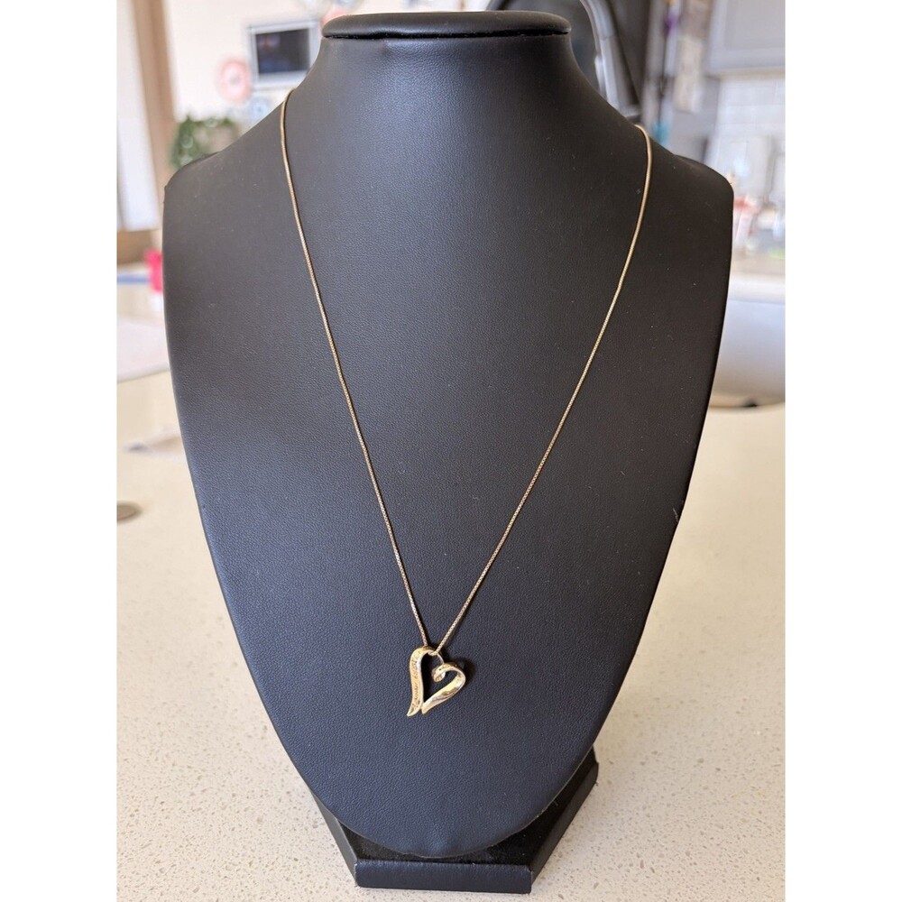 Womens 925 silver Gold Plated Mothers Heart pendant Necklace